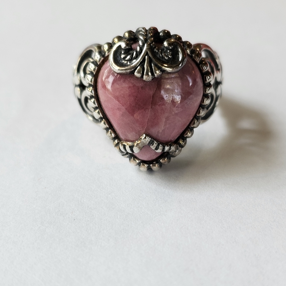 Beautiful Natural Rhodonite Ring in Sterling Silver Size 7! - Picture 3 of 7